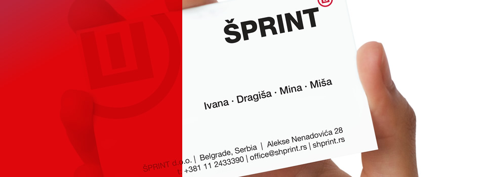 Stamparija sprint vizit karta